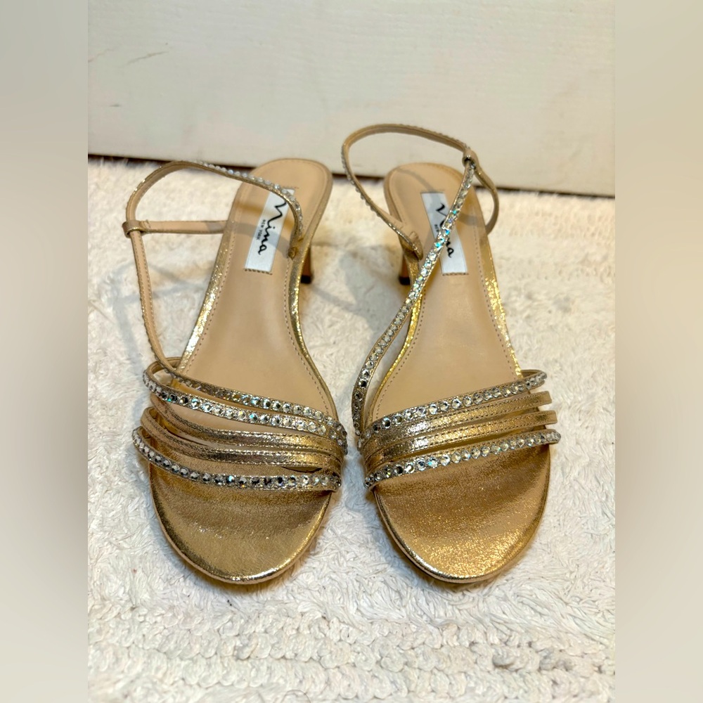 Nina Gold Shinny Heels